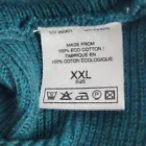 Mansted Cardigan Button Sweater Cotton Lagenlook Pockets Green Womens size XXL - Picture 4 of 8